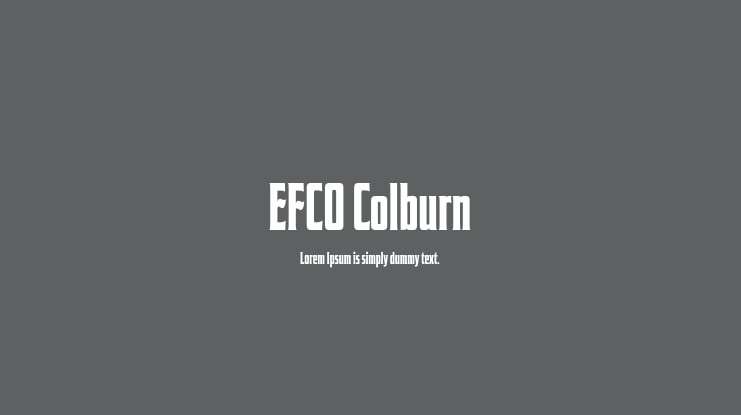 EFCO Colburn Font