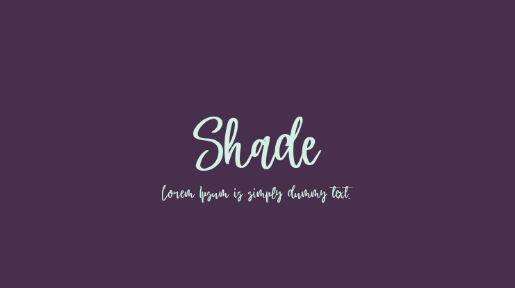 Shade Font