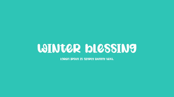 Winter Blessing Font