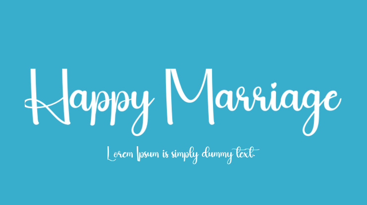 Happy Marriage Font