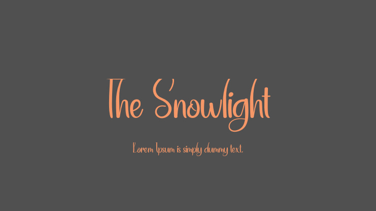 The Snowlight Font