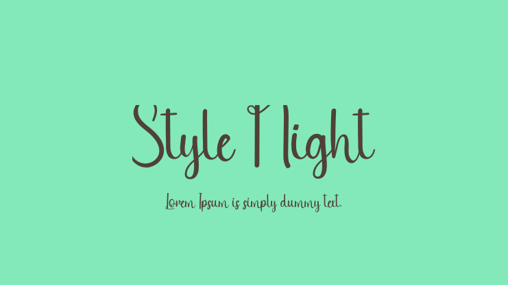 Style Night Font