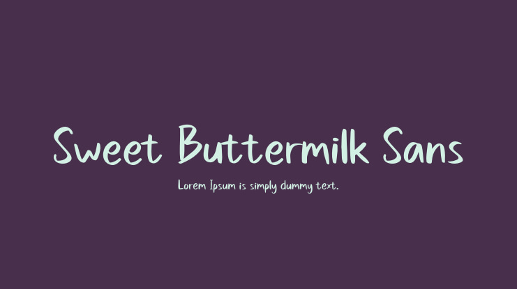 Sweet Buttermilk Sans Font