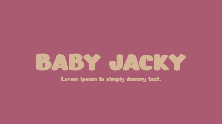 BABY JACKY Font