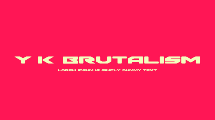 Y2K Brutalism Font