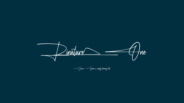 Rinature One Font