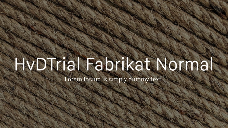 HvDTrial Fabrikat Normal Font Family