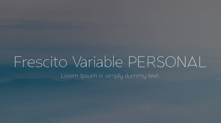 Frescito Variable PERSONAL Font