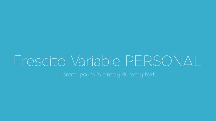 Frescito Variable PERSONAL Font