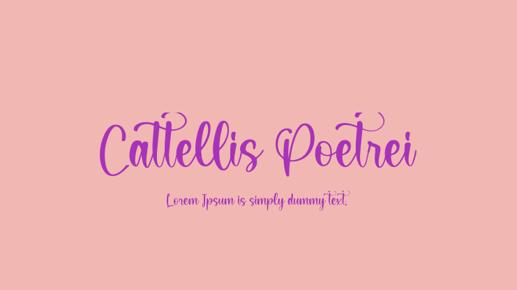 Cattellis Poetrei Font