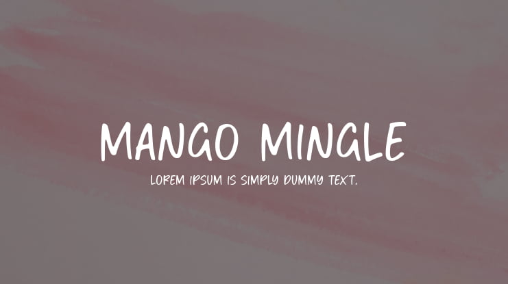 Mango Mingle Font