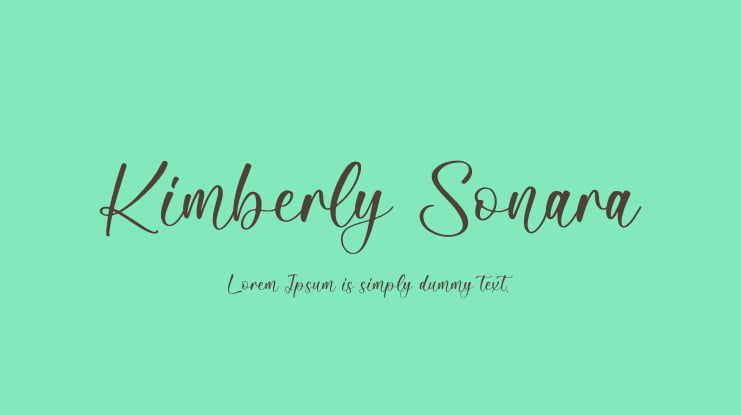 Kimberly Sonara Font