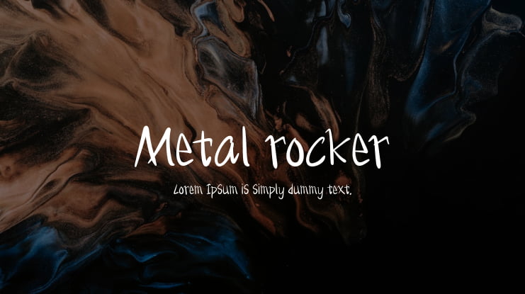 Metal rocker Font