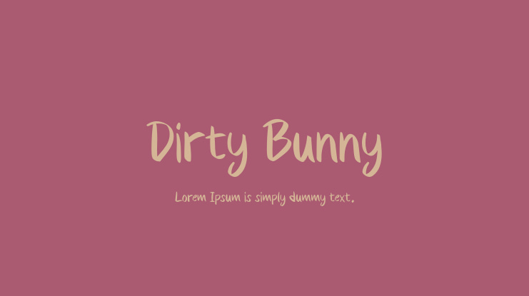 Dirty Bunny Font