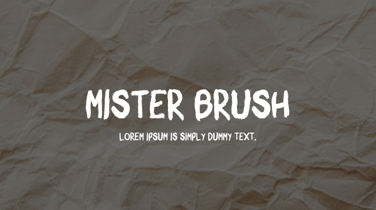 Mister Brush Font