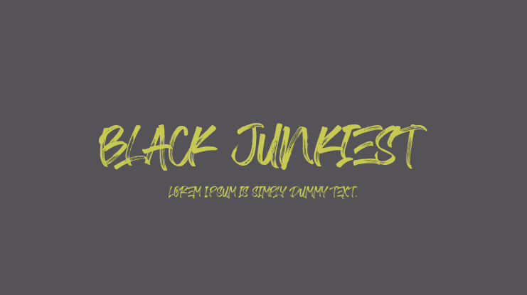 Black Junkiest Font