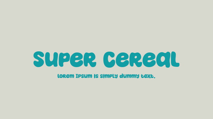 Super Cereal Font