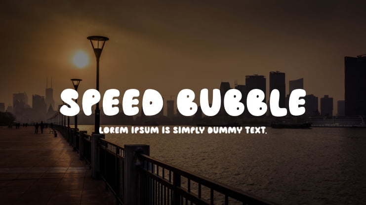 Speed Bubble Font