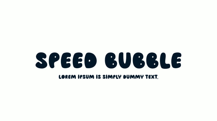 Speed Bubble Font
