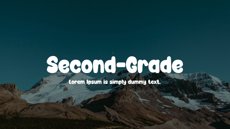 Second-Grade Font