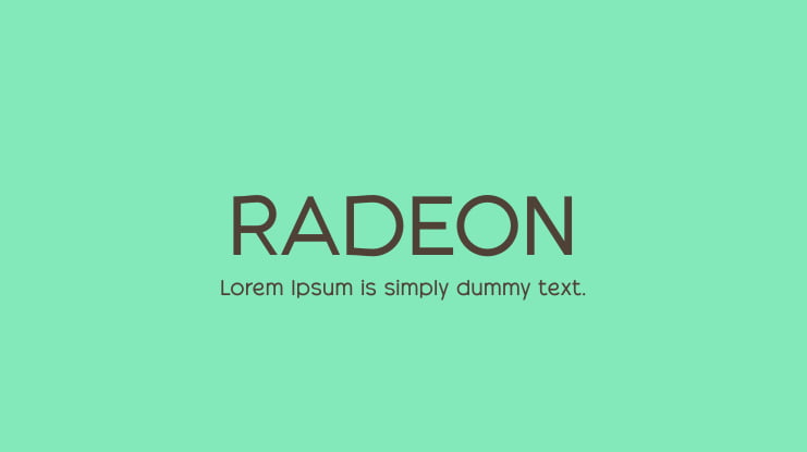 RADEON Font Family