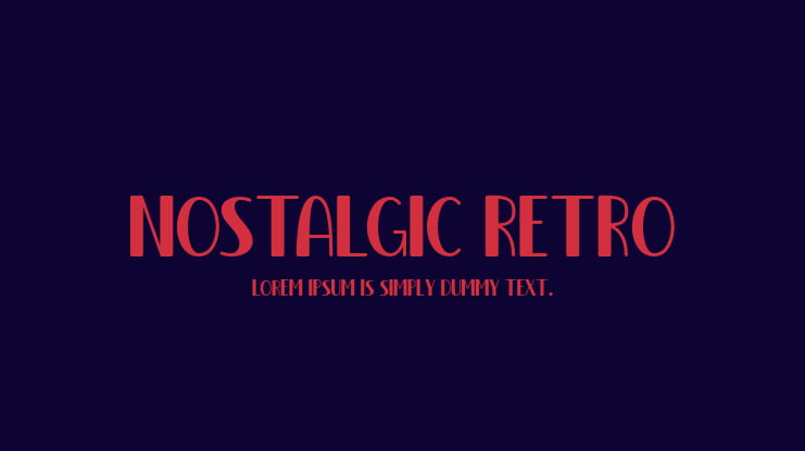 Nostalgic Retro Font