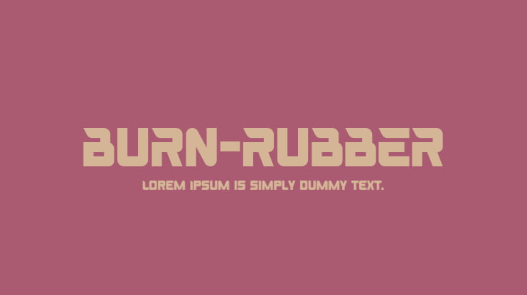 BURN-RUBBER Font