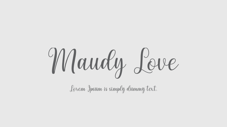 Maudy Love Font