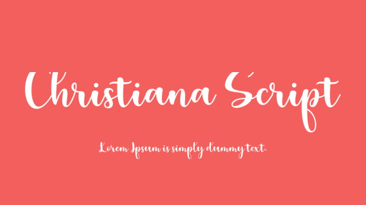 Christiana Script Font