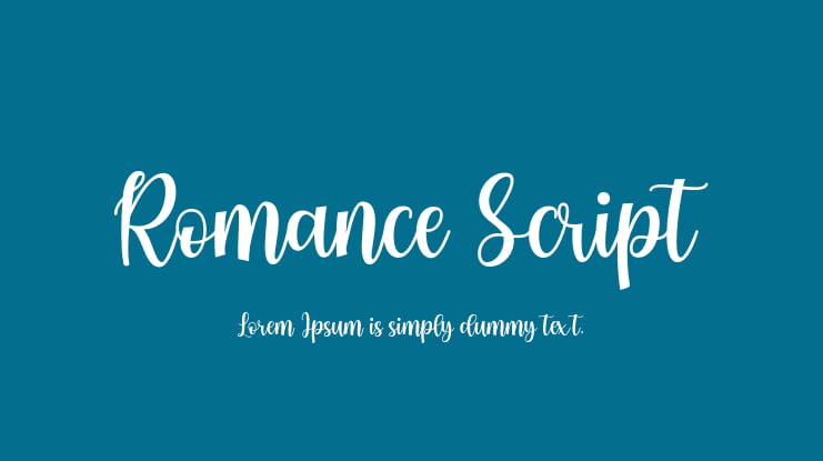Romance Script Font