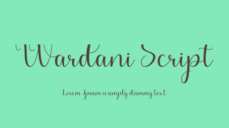 Wardani Script Font