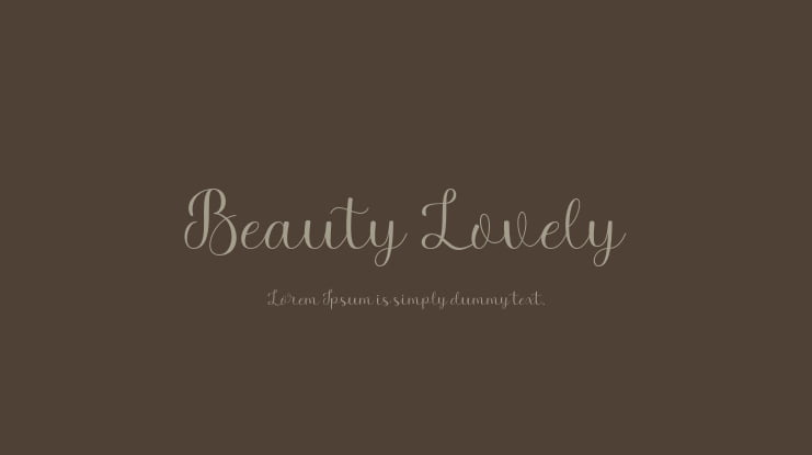 Beauty Lovely Font