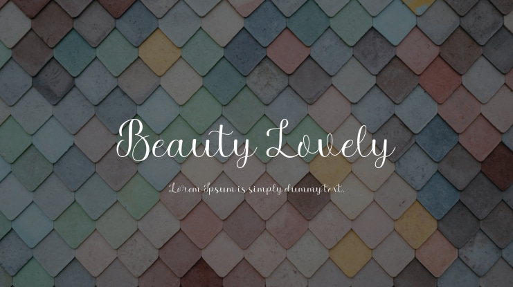 Beauty Lovely Font