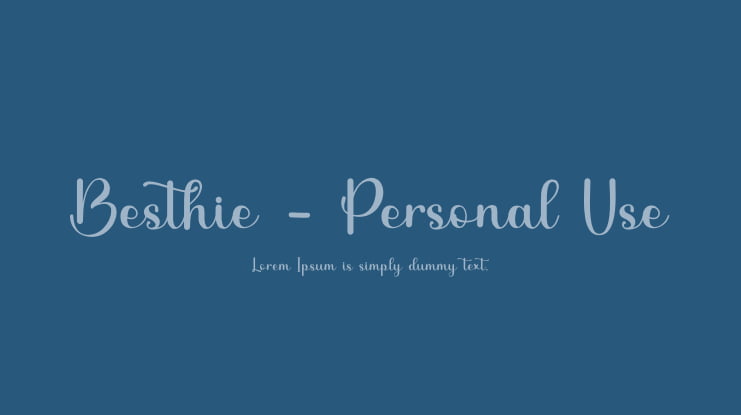 Besthie - Personal Use Font