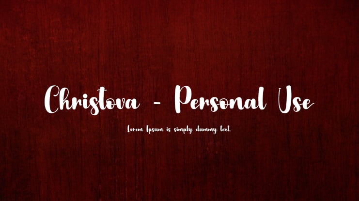 Christova - Personal Use Font