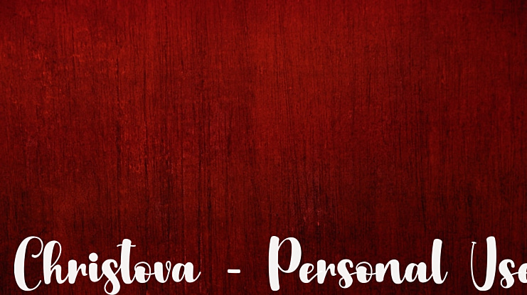 Christova - Personal Use Font