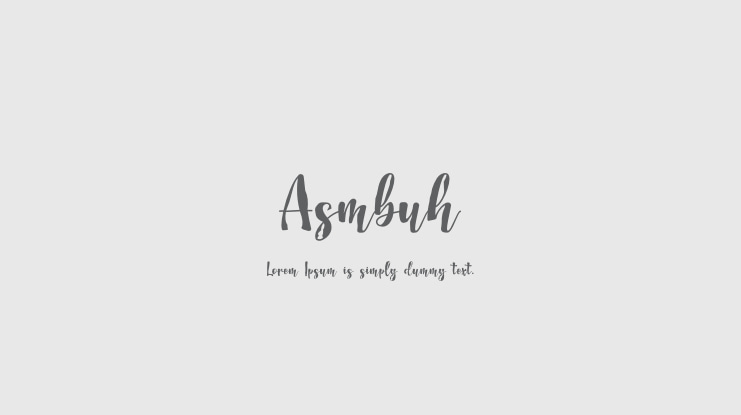 Asmbuh Font