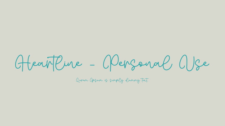 Heartline - Personal Use Font