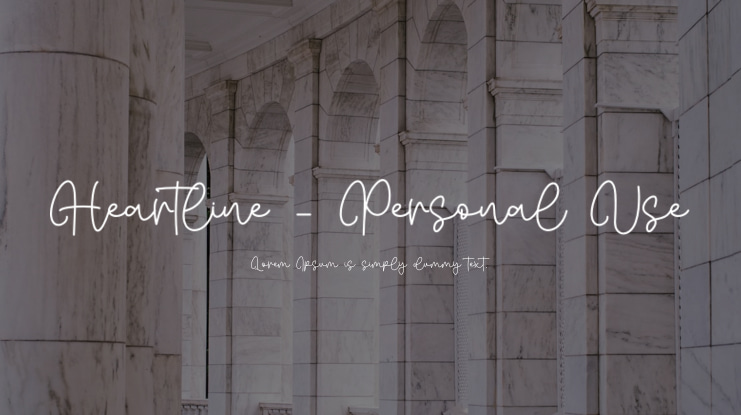 Heartline - Personal Use Font