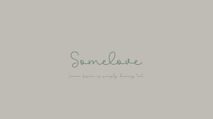 Somelove Font