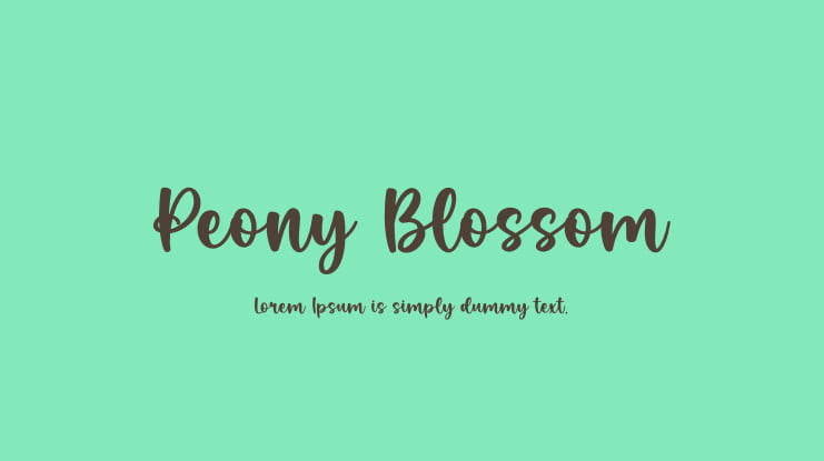 Peony Blossom Font