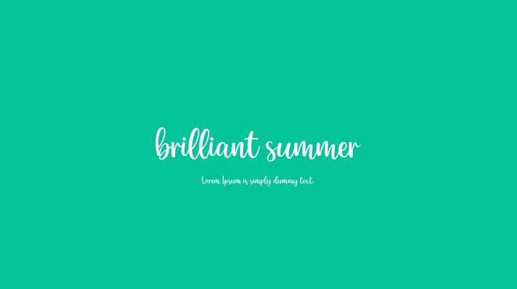 brilliant summer Font