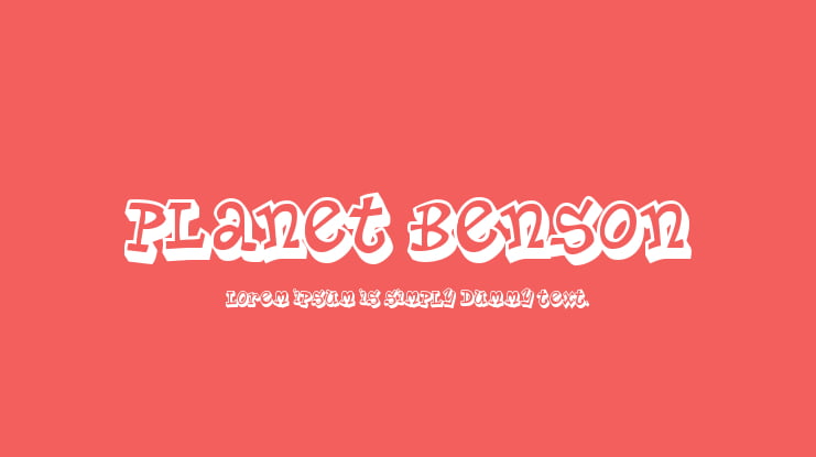 Planet Benson Font