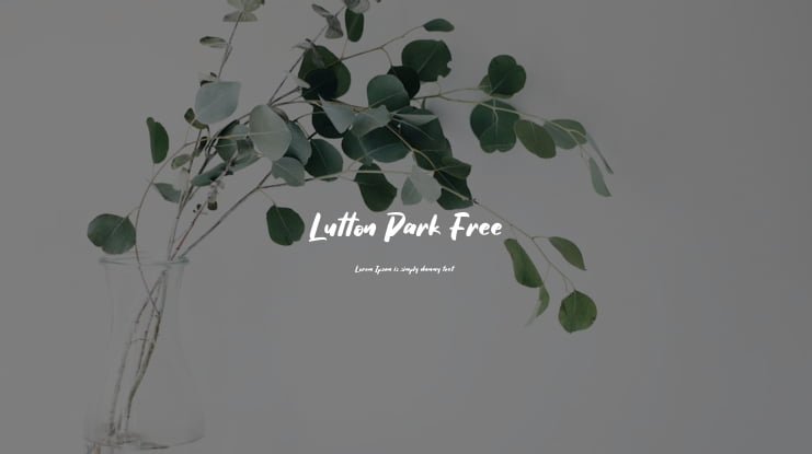 Lutton Park Free Font