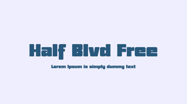Half Blvd Free Font