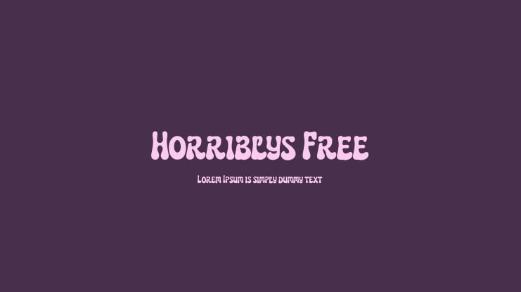 Horriblys Free Font