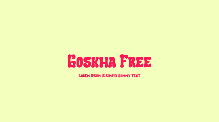 Goskha Free Font