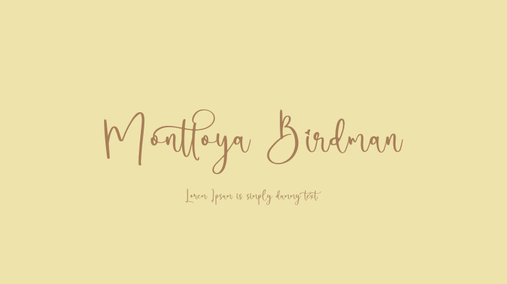Monttoya Birdman Font