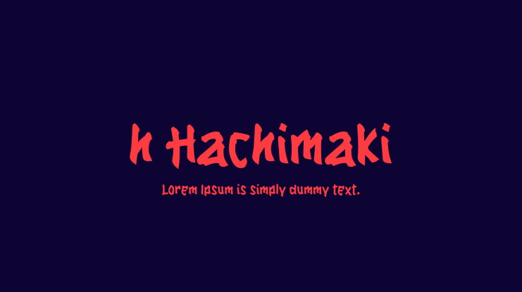 h Hachimaki Font