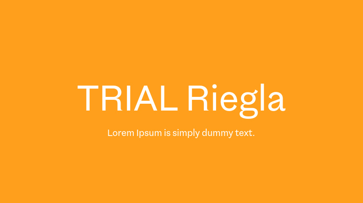 TRIAL Riegla Font Family